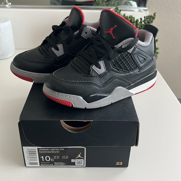 Toddler Jordan 4 Retro BRED Reimagined SZ 10c - Picture 2 of 7